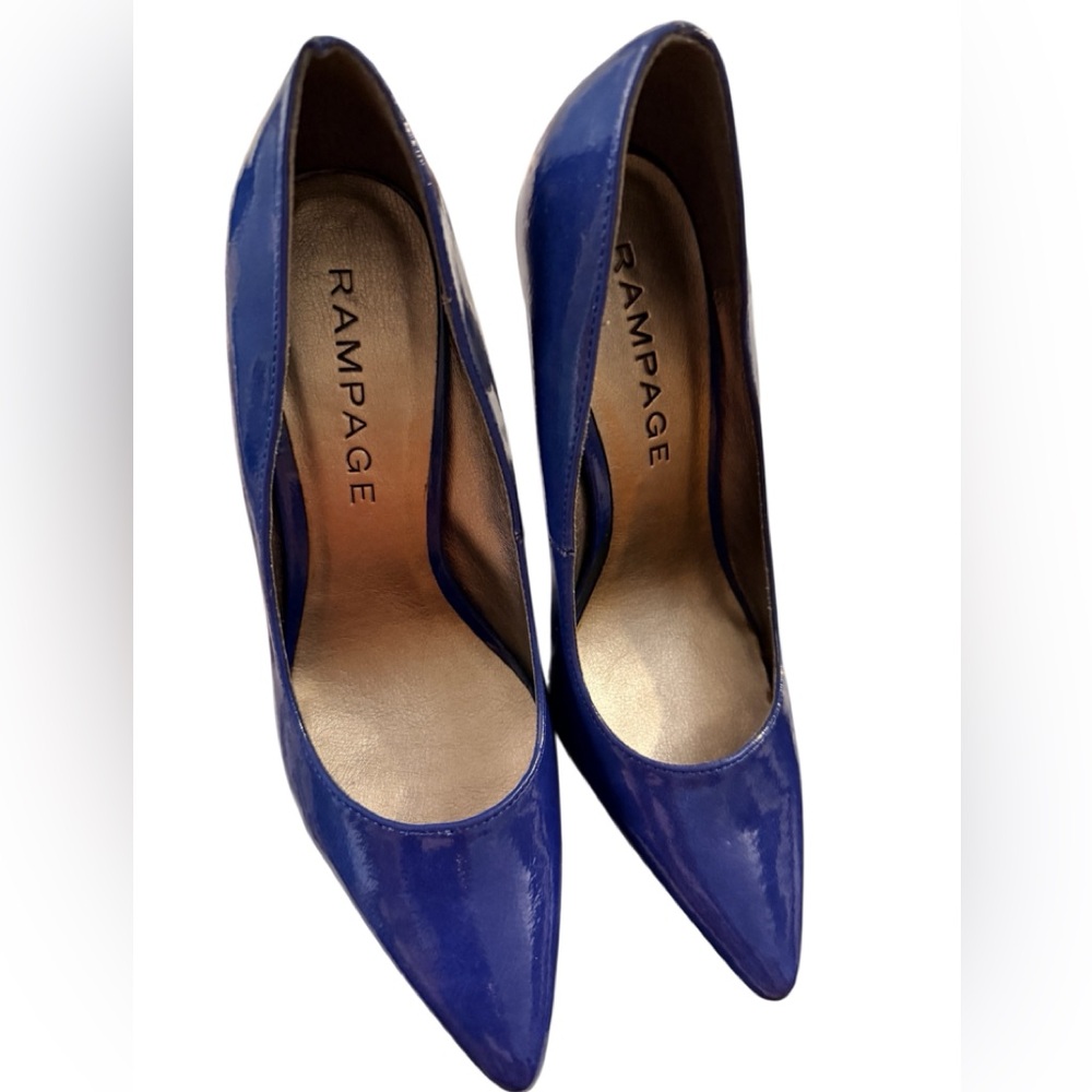 Rampage Women's Nicki cobalt blue patent leather pumps Sz. 7 NWOT